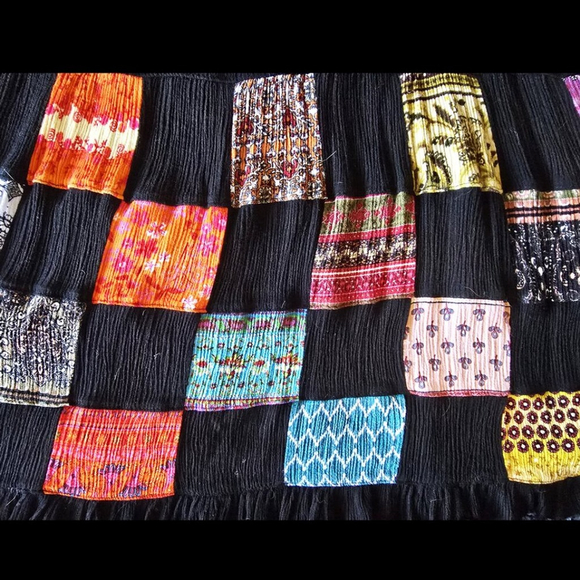 Women’s One-Size-Fits-All Patchwork Maxi Dress, Excellent Condition - Picture 3 of 6